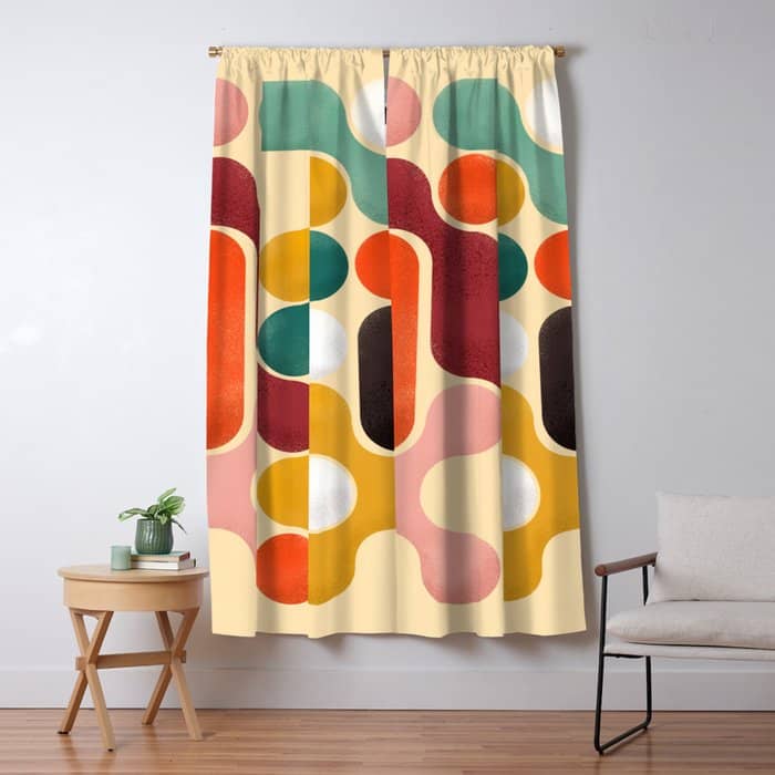 Color Pops - Mid Century Style  Window Curtain