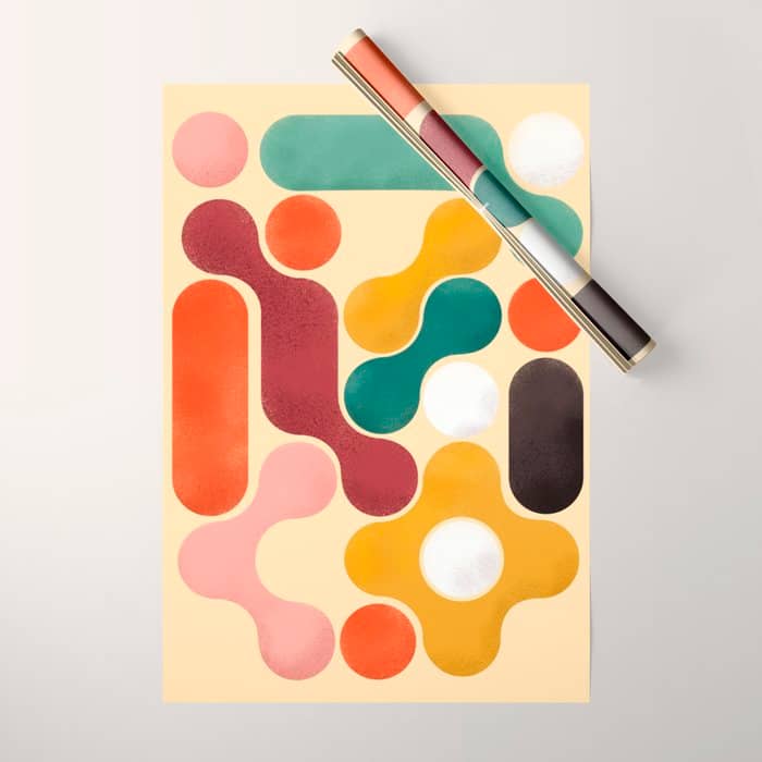 Color Pops - Mid Century Style  Wrapping Paper
