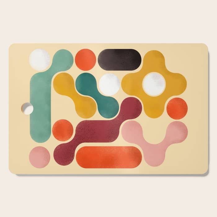 Color Pops - Mid Century Style  Cutting Board