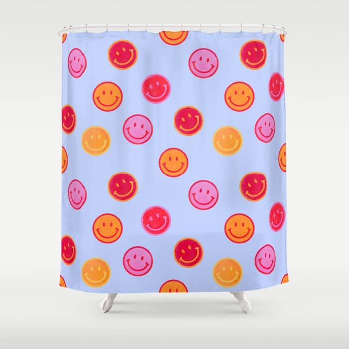 Smiling Faces Pattern No2 Shower Curtain