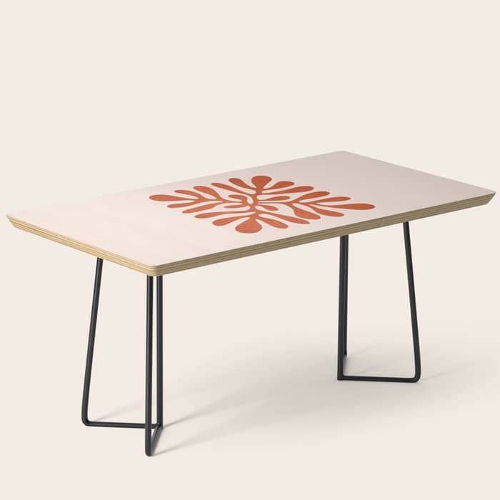 Nature Leaf Cutouts Iii: Terracotta Edition | Mid-Century Henri Matisse Series Coffee Table