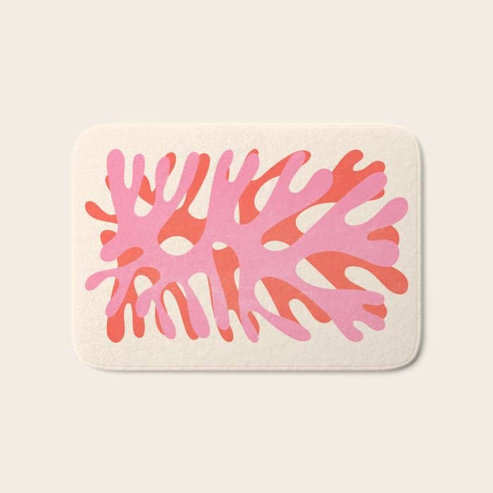 Sea Leaf: Matisse Collage Peach Edition Bath Mat