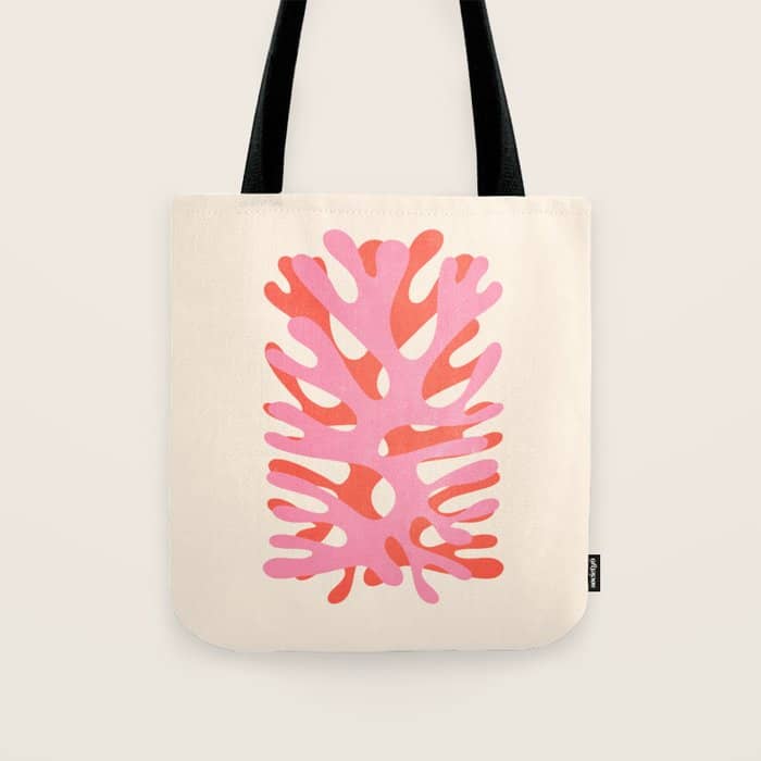Sea Leaf: Matisse Collage Peach Edition Tote Bag