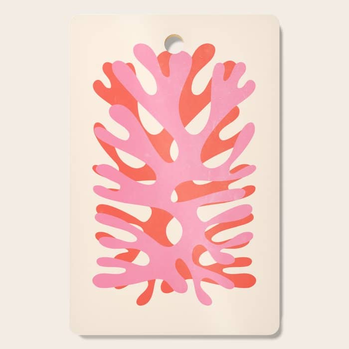 Sea Leaf: Matisse Collage Peach Edition Cutting Board