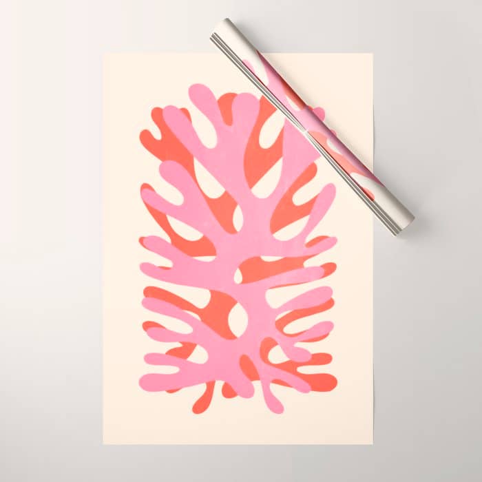 Sea Leaf: Matisse Collage Peach Edition Wrapping Paper