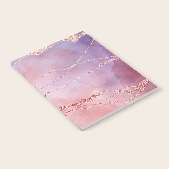 Blush And Purple Sky With Rose Gold Flashes Notebook