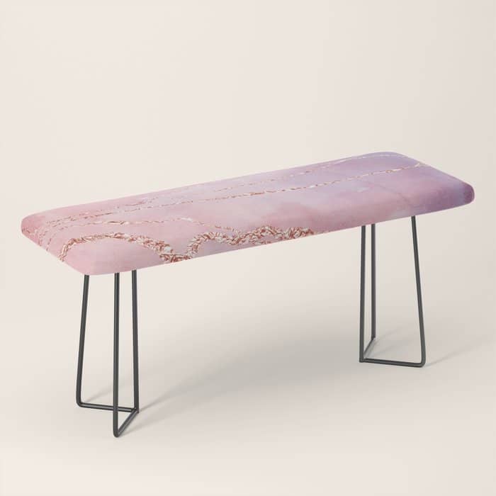 Blush And Purple Sky With Rose Gold Flashes Bench