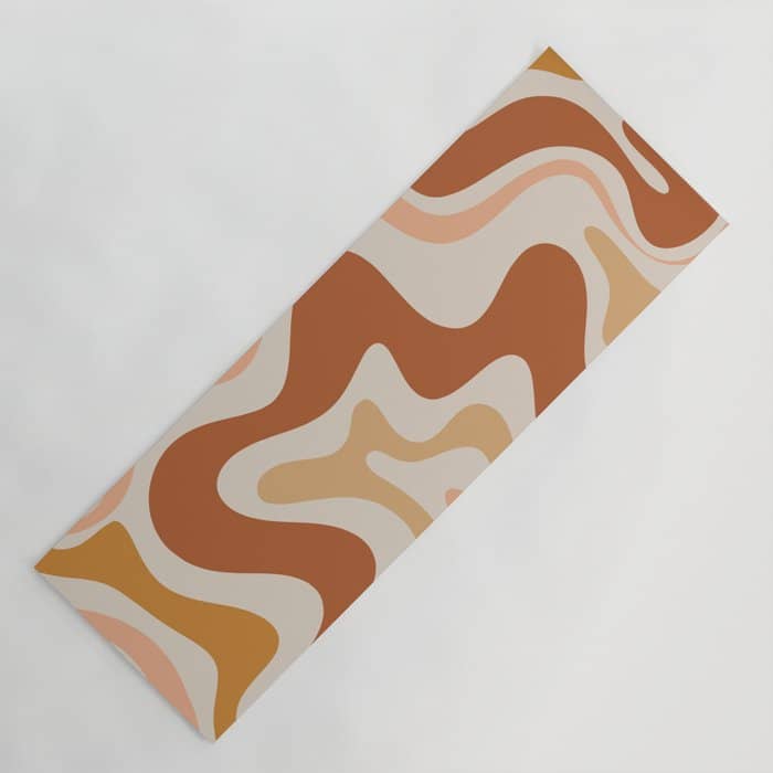 Liquid Swirl Abstract In Earth Tones Yoga Mat