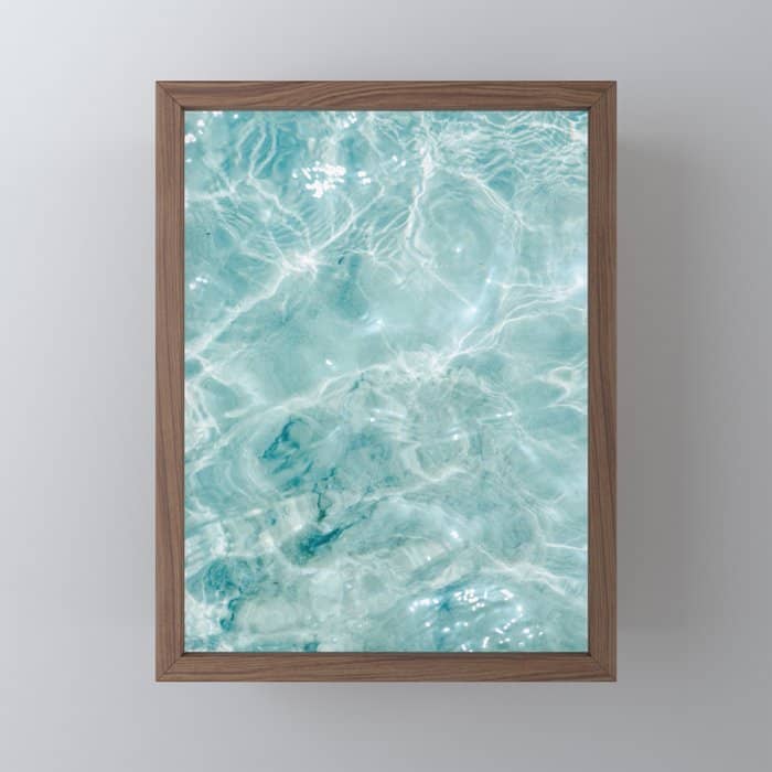 Clear Blue Water | Colorful Ocean Photography Print | Turquoise Sea Mini Art Print