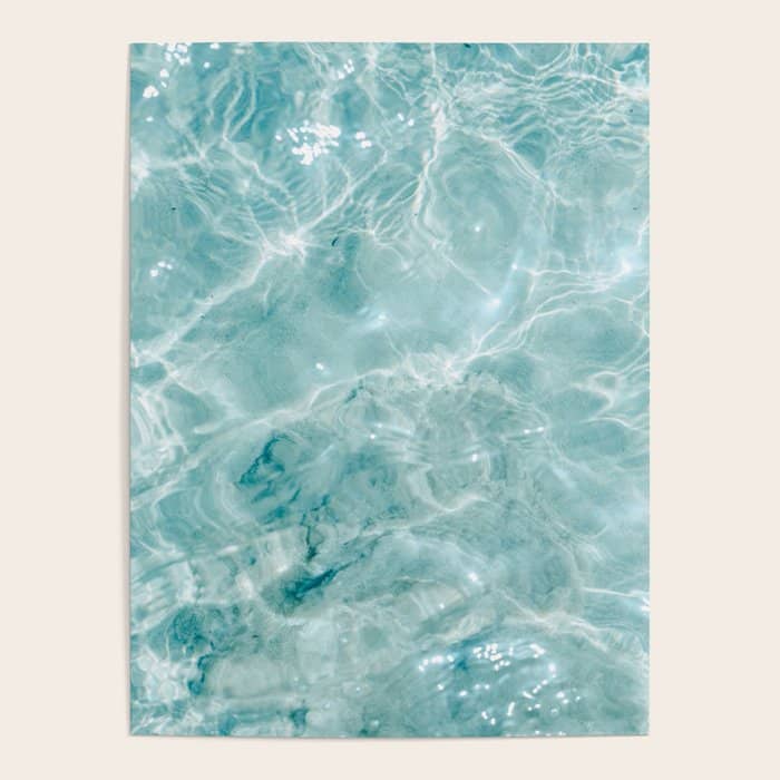 Clear Blue Water | Colorful Ocean Photography Print | Turquoise Sea Poster
