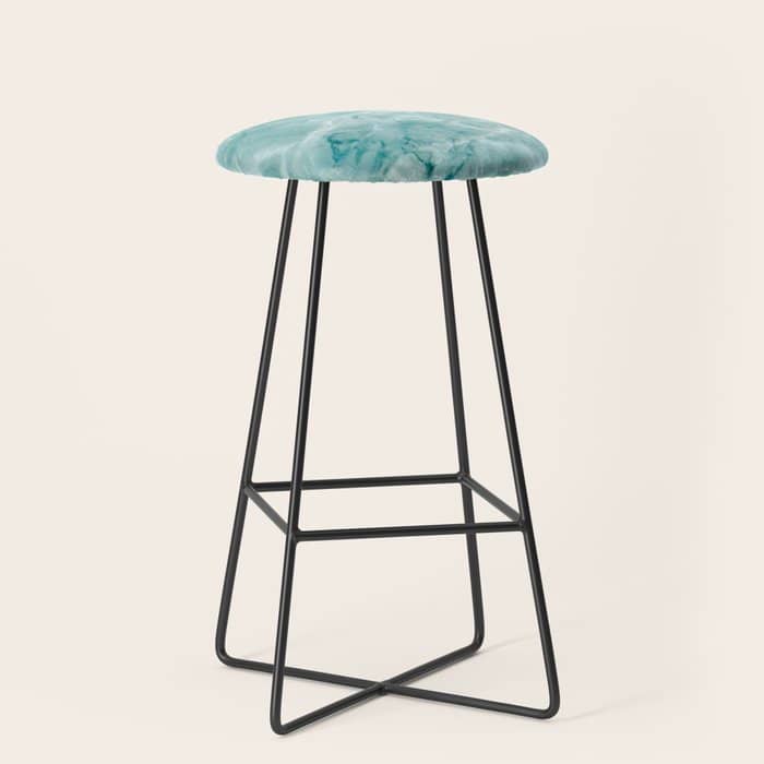 Clear Blue Water | Colorful Ocean Photography Print | Turquoise Sea Stool