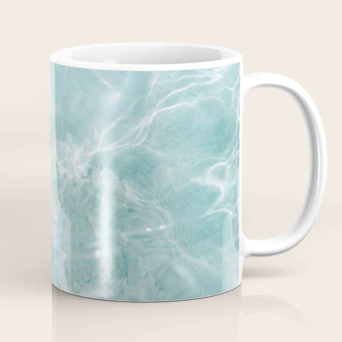 Clear Blue Water | Colorful Ocean Photography Print | Turquoise Sea Coffee Mug