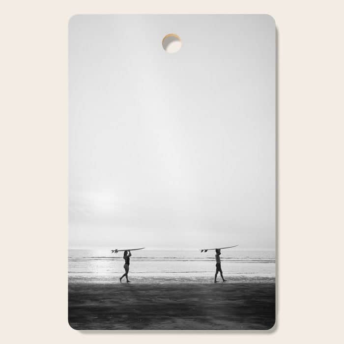 Surfer Couple | Wanderlust Photography Of Surfer Couple | Coastal Wall Art. Cutting Board