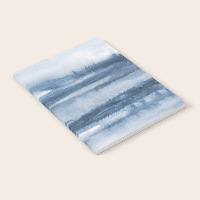 Indigo Clouds, Blue Abstract Art Notebook