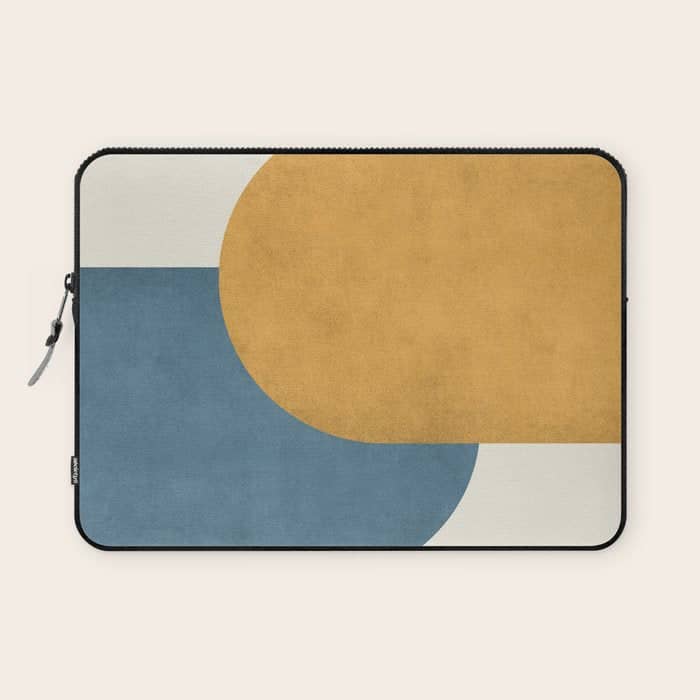 Halfmoon Colorblock - Gold Blue Laptop Sleeve