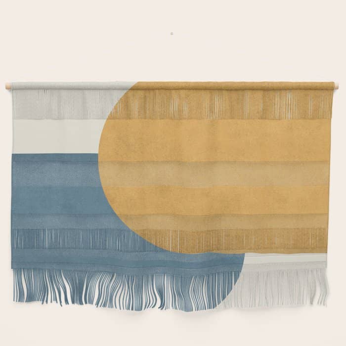 Halfmoon Colorblock - Gold Blue Wall Hanging