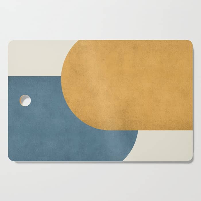 Halfmoon Colorblock - Gold Blue Cutting Board