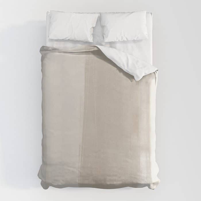 Beige Ombre Minimalist Abstract Painting Duvet Cover