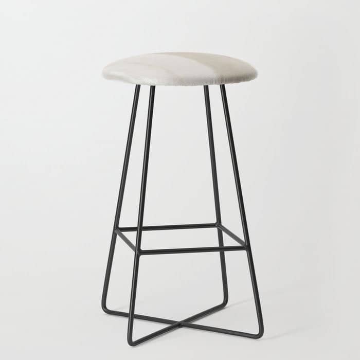 Beige Ombre Minimalist Abstract Painting Stool