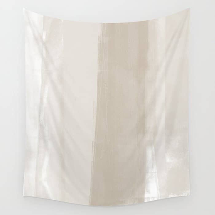 Beige Ombre Minimalist Abstract Painting Wall Tapestry