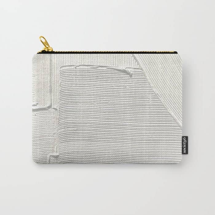 Relief [2]: An Abstract, Textured Piece In White By Alyssa Hamilton Art Carry All Pouch