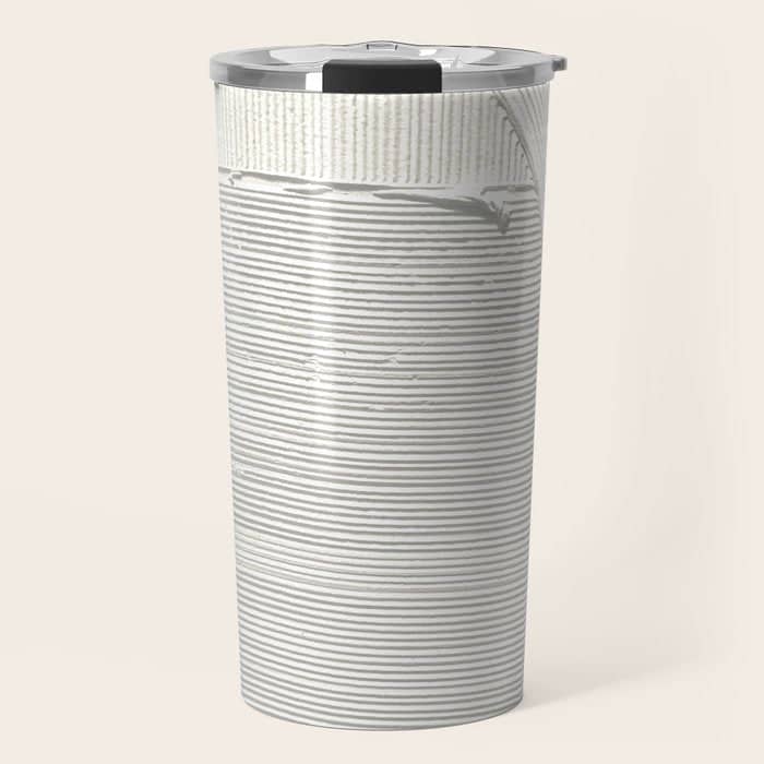 Relief [2]: An Abstract, Textured Piece In White By Alyssa Hamilton Art Travel Mug