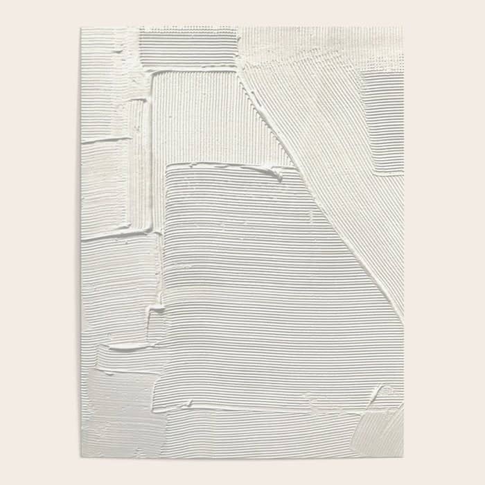 Relief [2]: An Abstract, Textured Piece In White By Alyssa Hamilton Art Poster