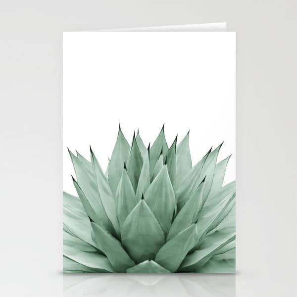 Agave Green Summer Vibes #1 #Tropical #Decor #Art #Homestorie Stationery Card