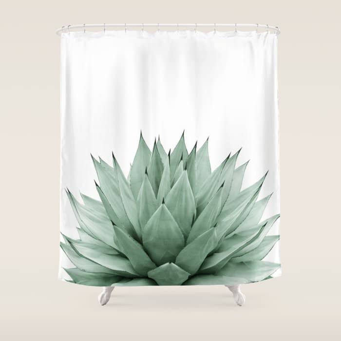 Agave Green Summer Vibes #1 #Tropical #Decor #Art #Homestorie Shower Curtain