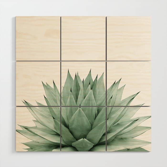 Agave Green Summer Vibes #1 #Tropical #Decor #Art #Homestorie Wood Wall Art