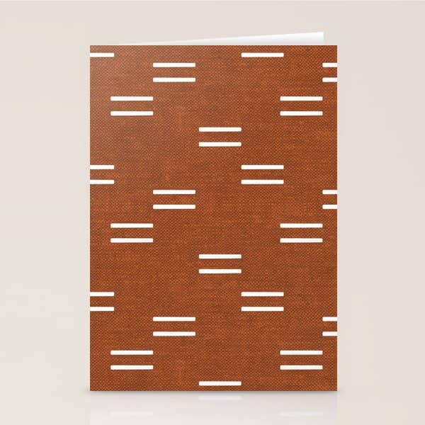 Double Dash - Burnt Orange Stationery Card