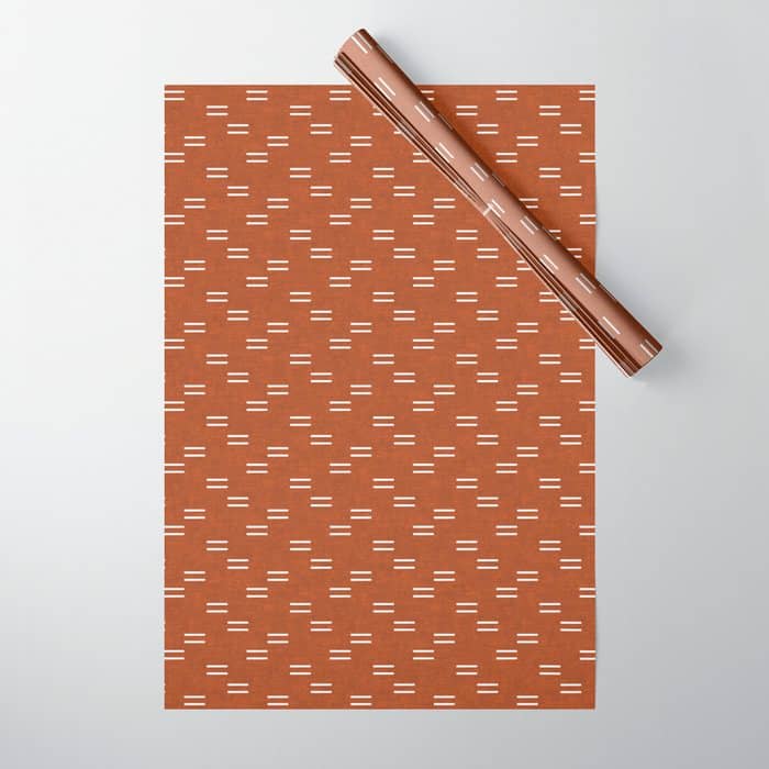 Double Dash - Burnt Orange Wrapping Paper