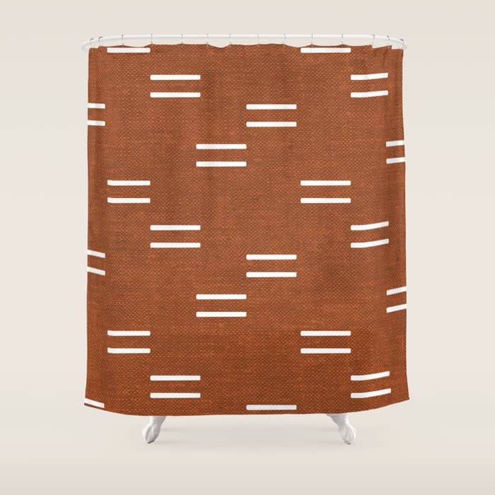 Double Dash - Burnt Orange Shower Curtain