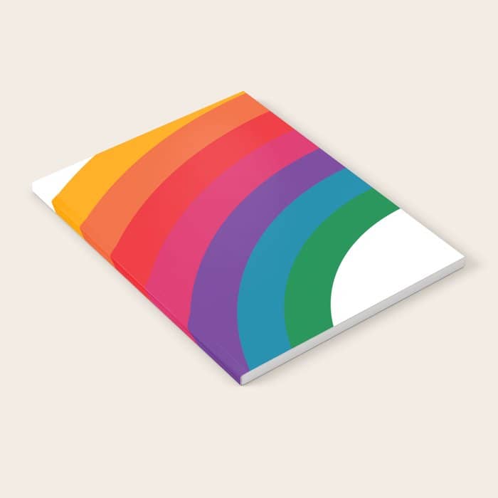 Retro Bright Rainbow - Left Side Notebook