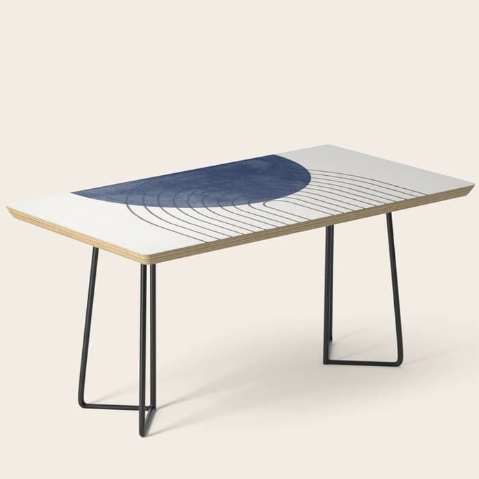 Mid Century Modern Blue Perfect Balance Coffee Table