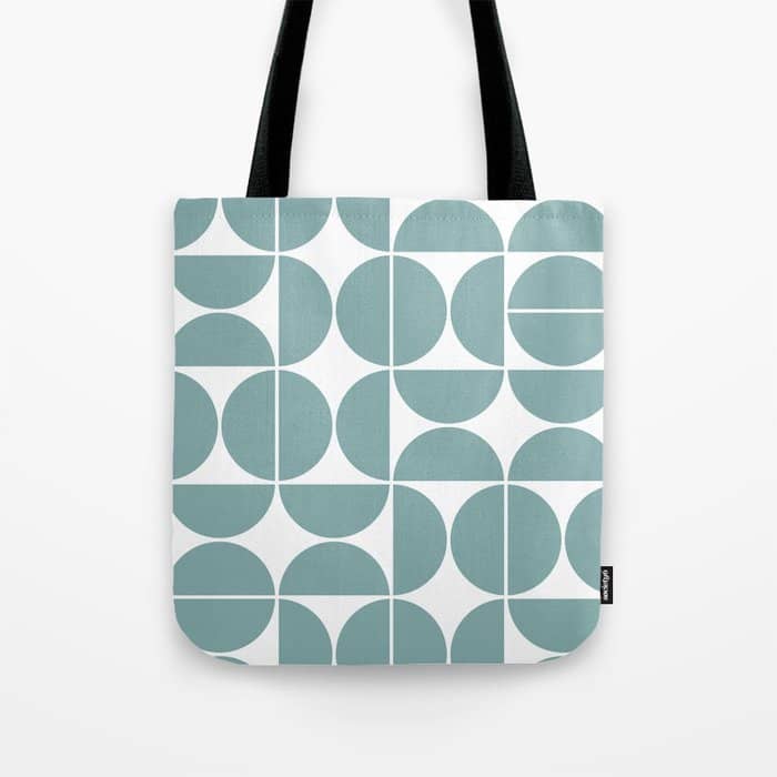 Mid Century Modern Geometric 04 Glass Blue Tote Bag