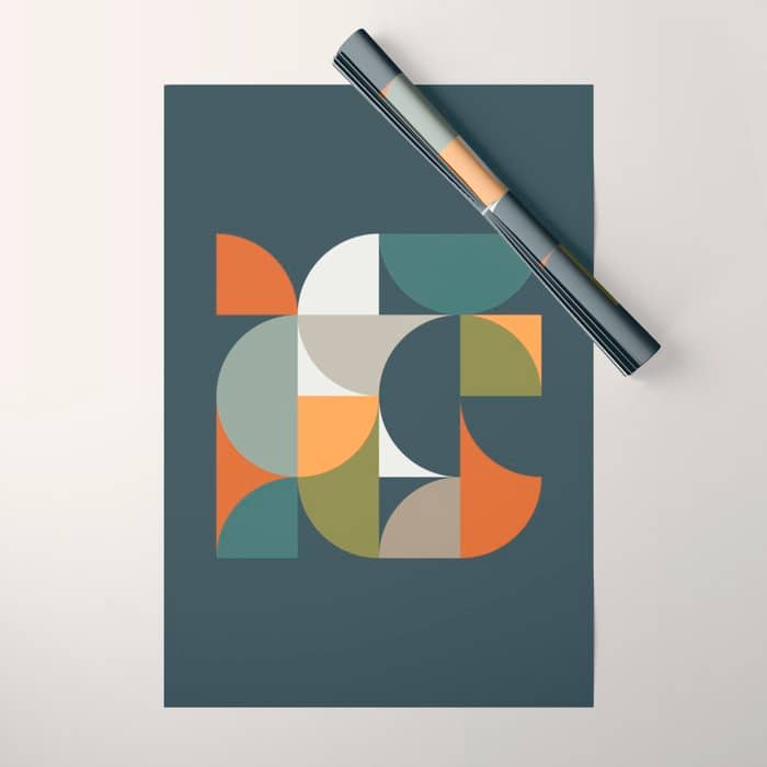 Mid Century Geometric 12/2 Wrapping Paper