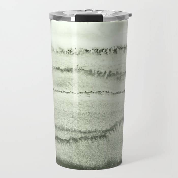 Within The Tides - Sage Green By Ms  Travel Mug