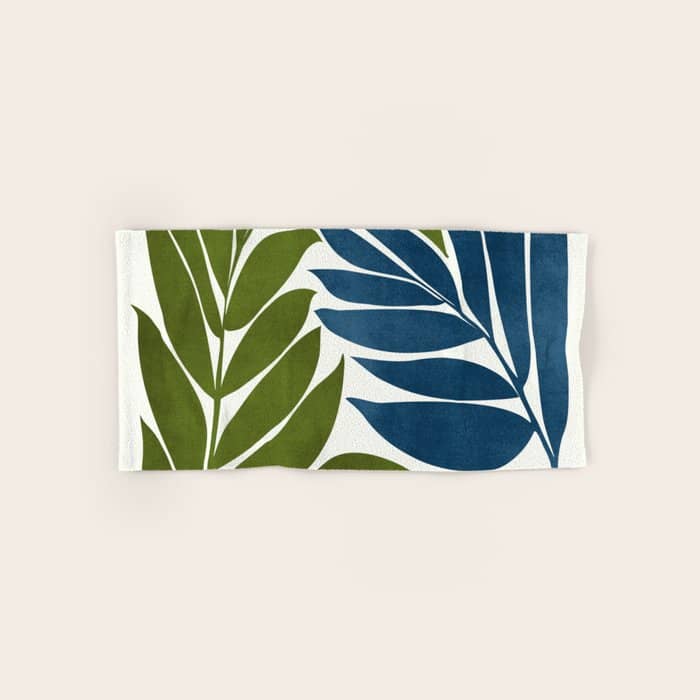 Deep Woods Botanical Painting Bath Towel