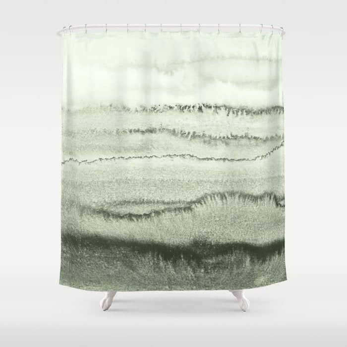 Within The Tides - Sage Green By Ms  Shower Curtain