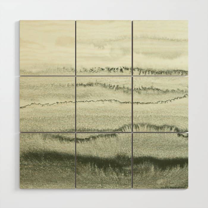 Within The Tides - Sage Green By Ms  Wood Wall Art