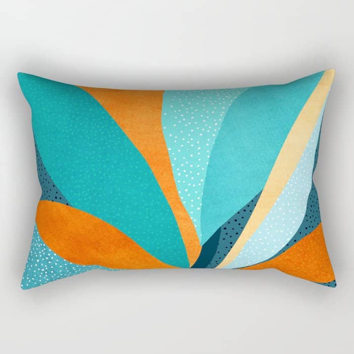 Abstract Tropical Foliage Rectangular Pillow