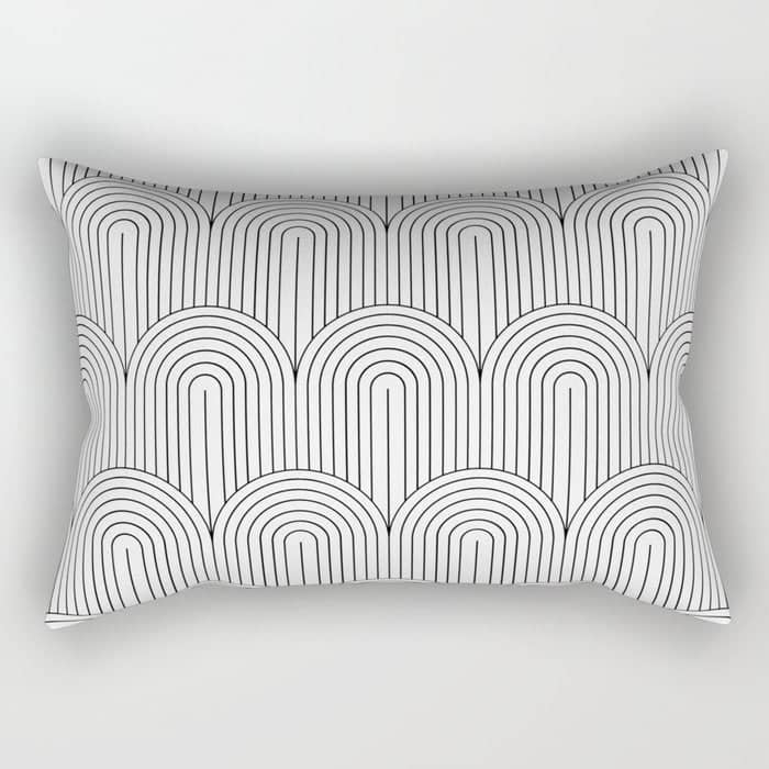 Art Deco Arch Pattern Ix Rectangular Pillow