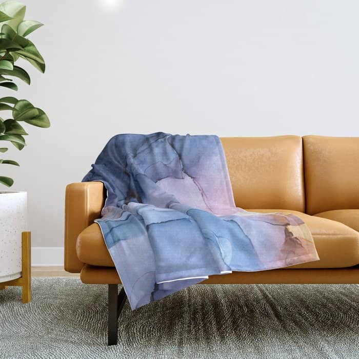 Captivating 1 - Alcohol Ink Painting Throw Blanket