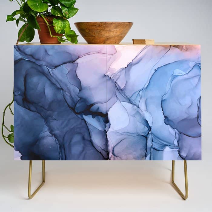 Captivating 1 - Alcohol Ink Painting Credenza