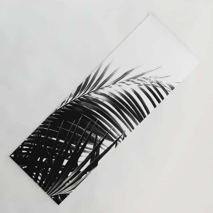 Palm Leaves Black & White Vibes #3 #Tropical #Decor #Art #Homestorie Yoga Mat