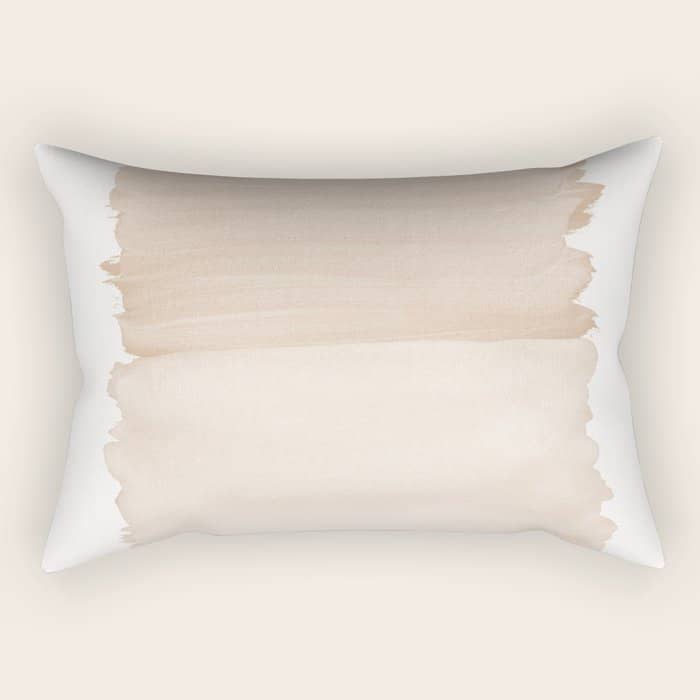 Warm Beige Abstract Minimalism #1 #Minimal #Ink #Decor #Art #Homestorie Rectangular Pillow