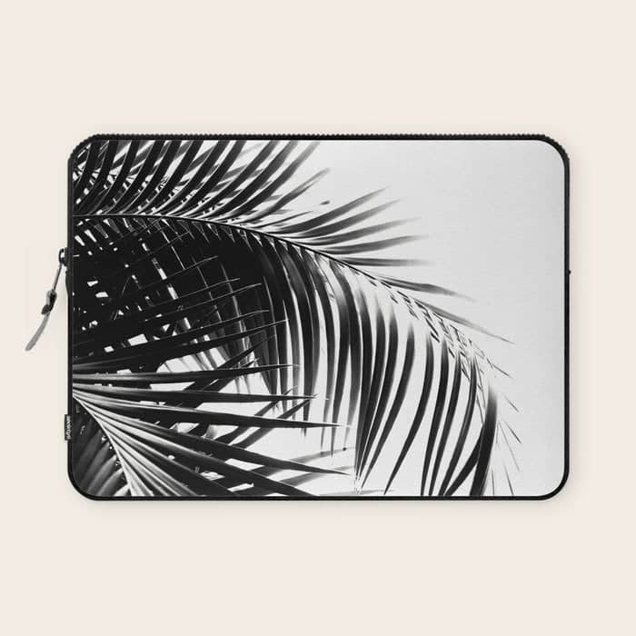 Palm Leaves Black & White Vibes #3 #Tropical #Decor #Art #Homestorie Laptop Sleeve