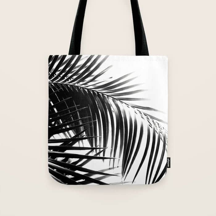 Palm Leaves Black & White Vibes #3 #Tropical #Decor #Art #Homestorie Tote Bag