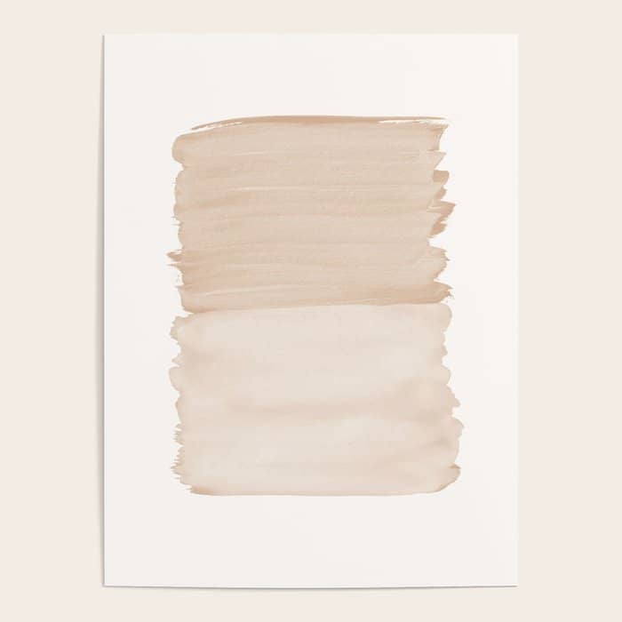 Warm Beige Abstract Minimalism #1 #Minimal #Ink #Decor #Art #Homestorie Poster